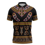 Bamenda Toghu Zipper Polo Shirt Traditional Attire Pattern