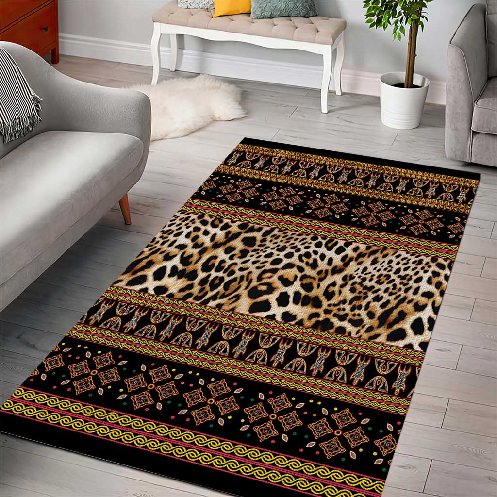 Cameroon Cheetah Toghu Pattern Area Rug
