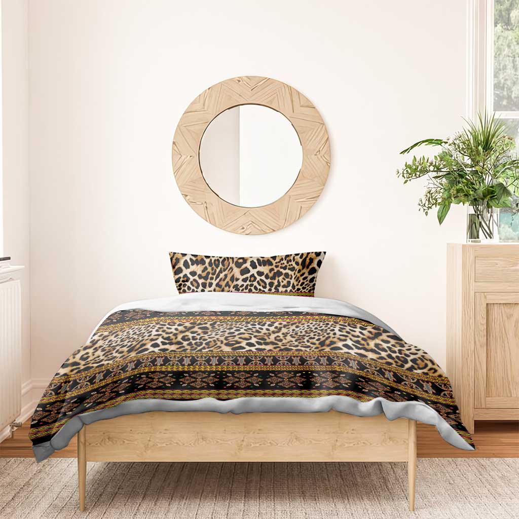 Cameroon Cheetah Toghu Pattern Bedding Set