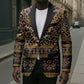 Cameroon Cheetah Toghu Pattern Blazer