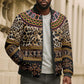 Cameroon Cheetah Toghu Pattern Bomber Puffer Jacket