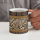 Cameroon Cheetah Toghu Pattern Ceramic Mug