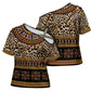 Cameroon Cheetah Toghu Pattern Cross Shoulder Shirt