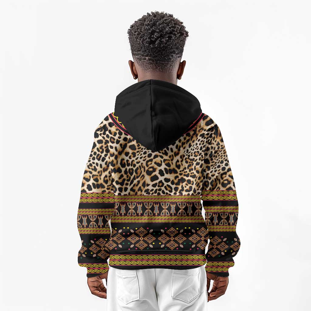 Cameroon Cheetah Toghu Pattern Kid Hoodie