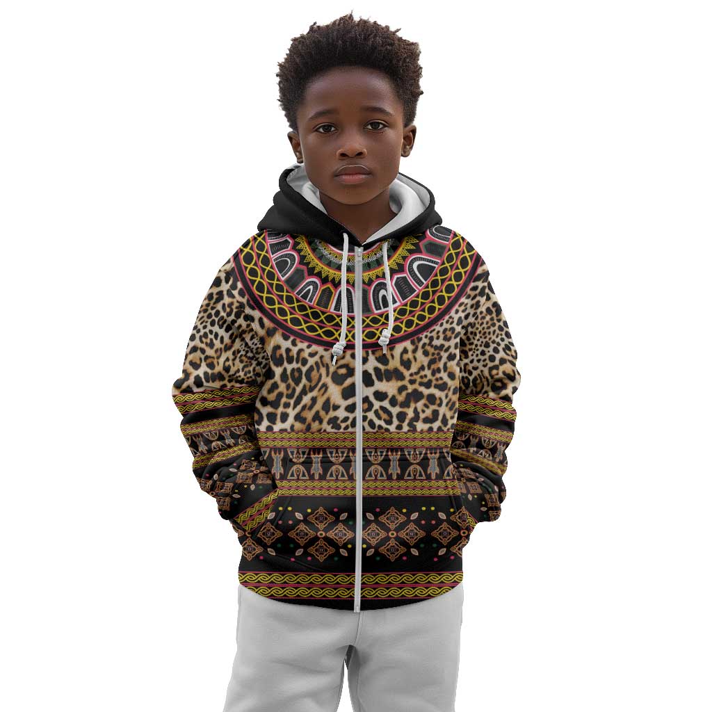 Cameroon Cheetah Toghu Pattern Kid Hoodie