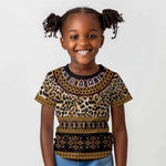 Cameroon Cheetah Toghu Pattern Kid T shirt