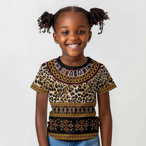 Cameroon Cheetah Toghu Pattern Kid T shirt