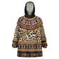 Cameroon Cheetah Toghu Pattern Kid Wearable Blanket Hoodie