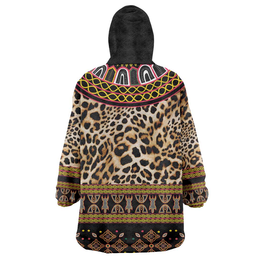 Cameroon Cheetah Toghu Pattern Kid Wearable Blanket Hoodie