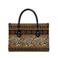 Cameroon Cheetah Toghu Pattern Leather Bag