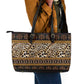 Cameroon Cheetah Toghu Pattern Leather Tote Bag