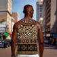 Cameroon Cheetah Toghu Pattern Men Tank Top