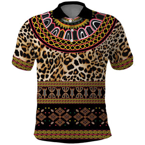 Cameroon Cheetah Toghu Pattern Polo Shirt