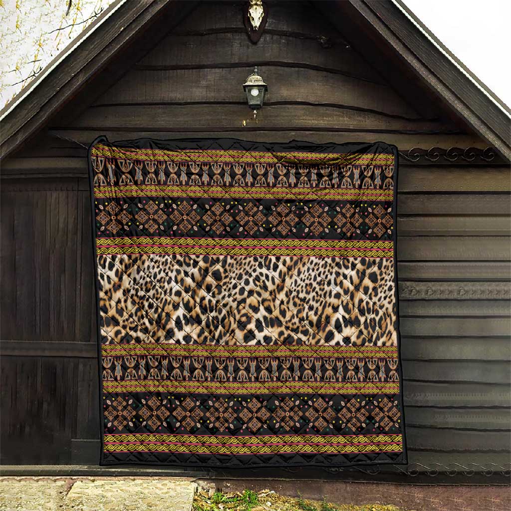 Cameroon Cheetah Toghu Pattern Quilt