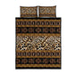 Cameroon Cheetah Toghu Pattern Quilt Bed Set