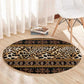 Cameroon Cheetah Toghu Pattern Round Carpet