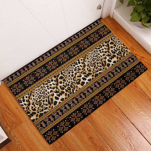 Cameroon Cheetah Toghu Pattern Rubber Doormat