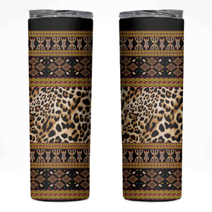 Cameroon Cheetah Toghu Pattern Skinny Tumbler