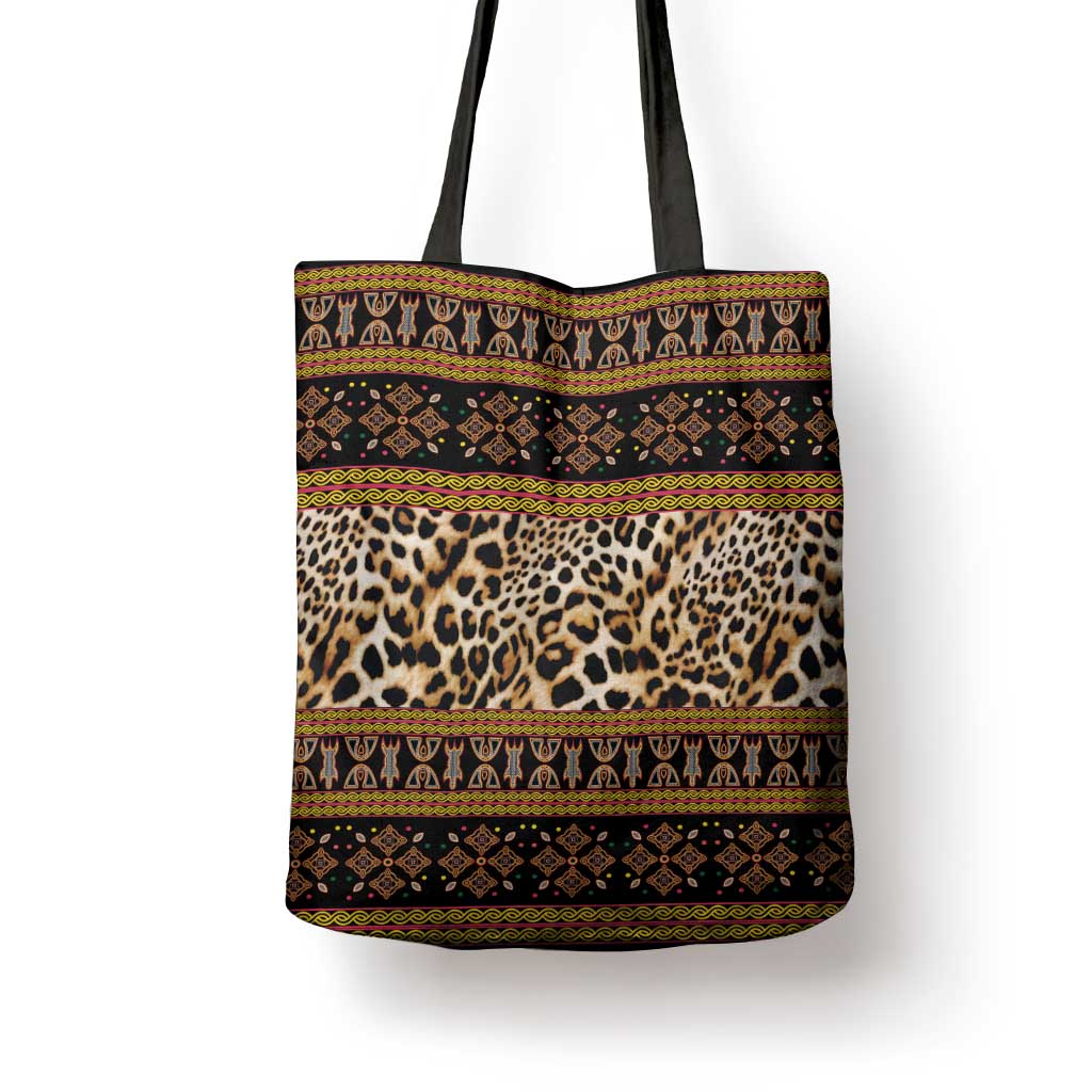 Cameroon Cheetah Toghu Pattern Tote Bag