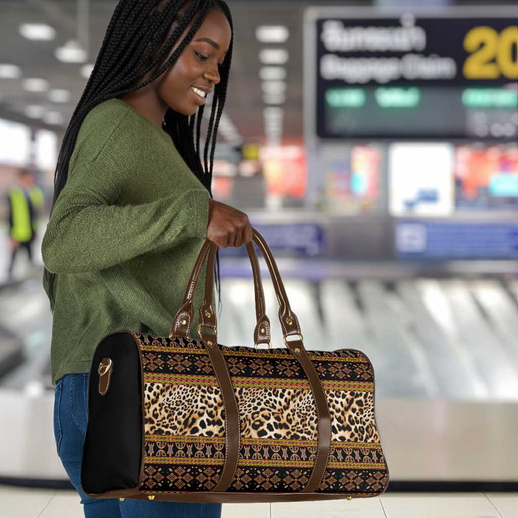 Cameroon Cheetah Toghu Pattern Travel Bag