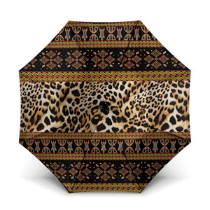 Cameroon Cheetah Toghu Pattern Umbrella