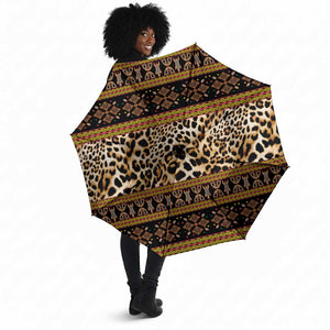 Cameroon Cheetah Toghu Pattern Umbrella