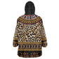 Cameroon Cheetah Toghu Pattern Wearable Blanket Hoodie