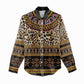 Cameroon Cheetah Toghu Pattern Women Casual Shirt