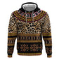 Cameroon Cheetah Toghu Pattern Zip Hoodie