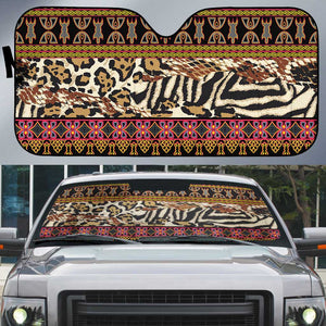 Cameroon Toghu Auto Sun Shade Wild Animal Skins Seamless Pattern