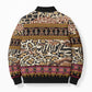 Cameroon Toghu Bomber Puffer Jacket Wild Animal Skins Seamless Pattern