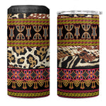 Cameroon Toghu 4 in 1 Can Cooler Tumbler Wild Animal Skins Seamless Pattern