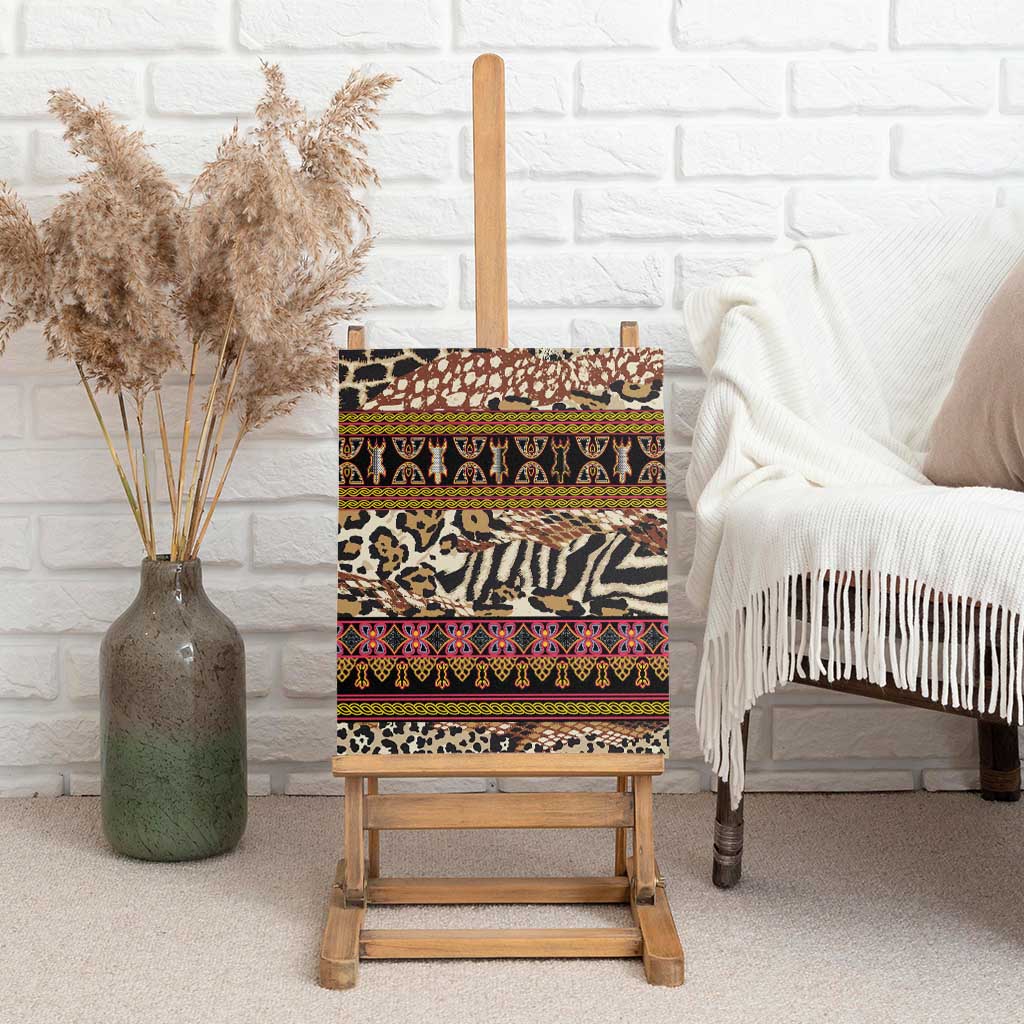 Cameroon Toghu Canvas Wall Art Wild Animal Skins Seamless Pattern