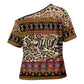 Cameroon Toghu Cross Shoulder Shirt Wild Animal Skins Seamless Pattern