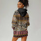 Cameroon Toghu Hoodie Dress Wild Animal Skins Seamless Pattern