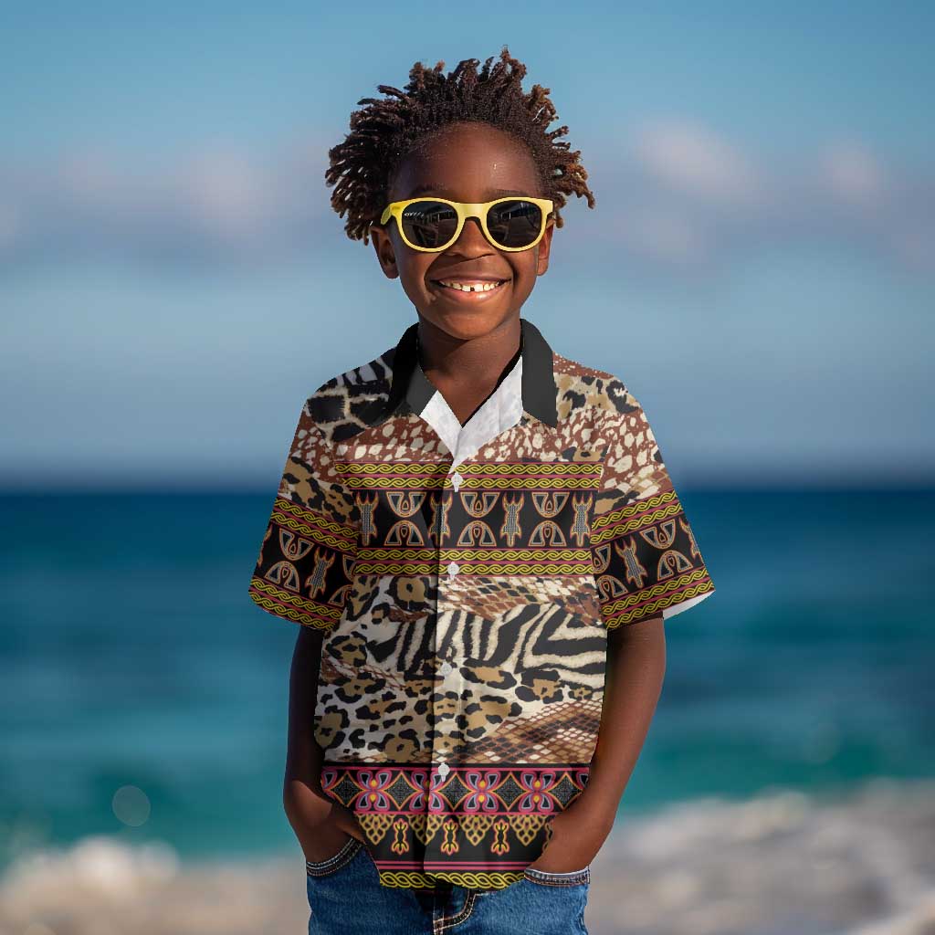 Cameroon Toghu Kid Hawaiian Shirt Wild Animal Skins Seamless Pattern