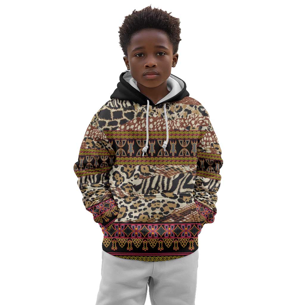 Cameroon Toghu Kid Hoodie Wild Animal Skins Seamless Pattern