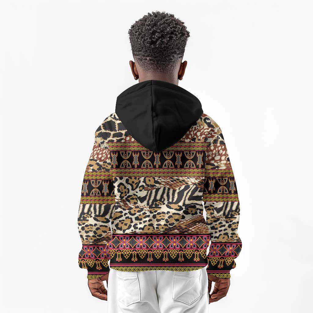 Cameroon Toghu Kid Hoodie Wild Animal Skins Seamless Pattern