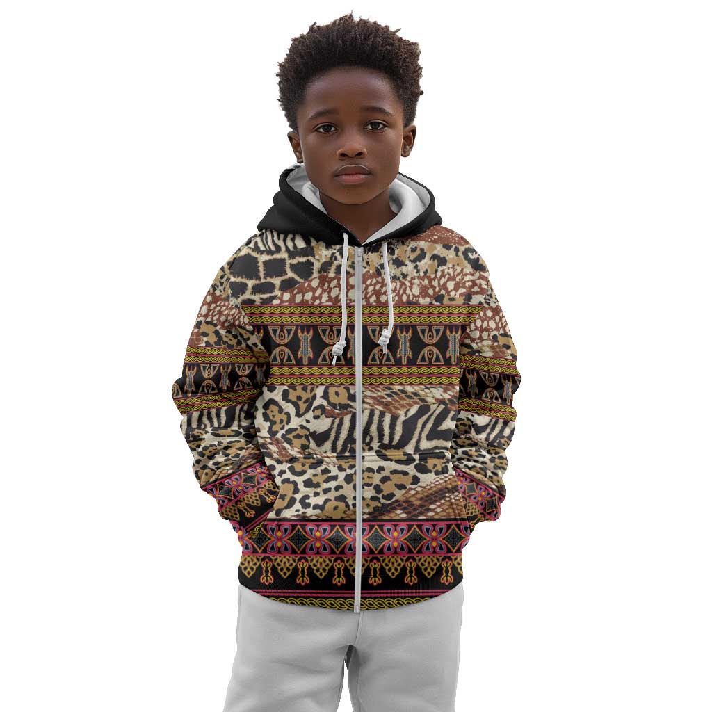 Cameroon Toghu Kid Hoodie Wild Animal Skins Seamless Pattern