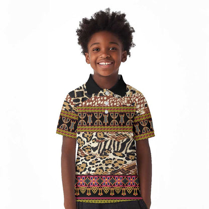 Cameroon Toghu Kid Polo Shirt Wild Animal Skins Seamless Pattern