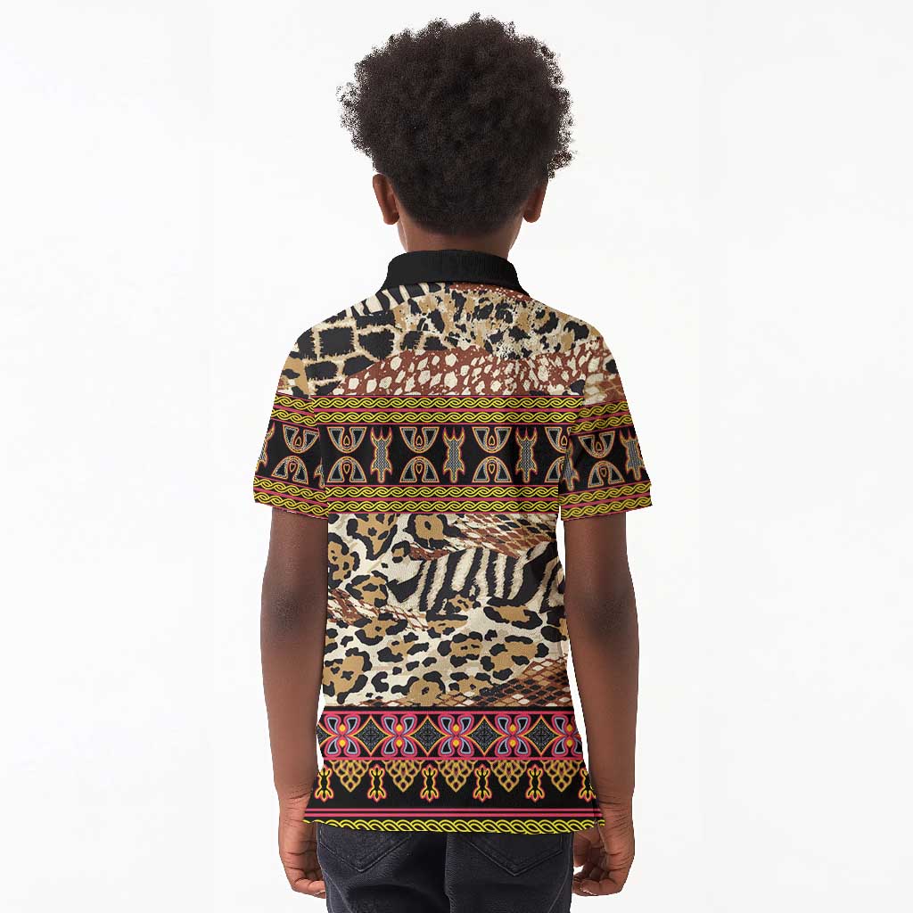 Cameroon Toghu Kid Polo Shirt Wild Animal Skins Seamless Pattern