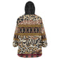 Cameroon Toghu Kid Wearable Blanket Hoodie Wild Animal Skins Seamless Pattern