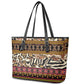 Cameroon Toghu Leather Tote Bag Wild Animal Skins Seamless Pattern
