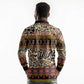 Cameroon Toghu Long Sleeve Polo Shirt Wild Animal Skins Seamless Pattern