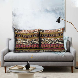 Cameroon Toghu Pillow Cover Wild Animal Skins Seamless Pattern