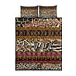 Cameroon Toghu Quilt Bed Set Wild Animal Skins Seamless Pattern