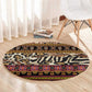 Cameroon Toghu Round Carpet Wild Animal Skins Seamless Pattern