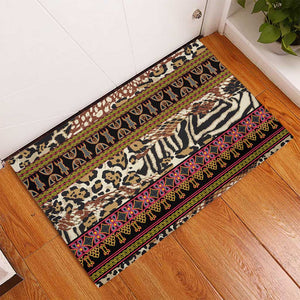 Cameroon Toghu Rubber Doormat Wild Animal Skins Seamless Pattern