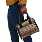Cameroon Toghu Shoulder Handbag Wild Animal Skins Seamless Pattern