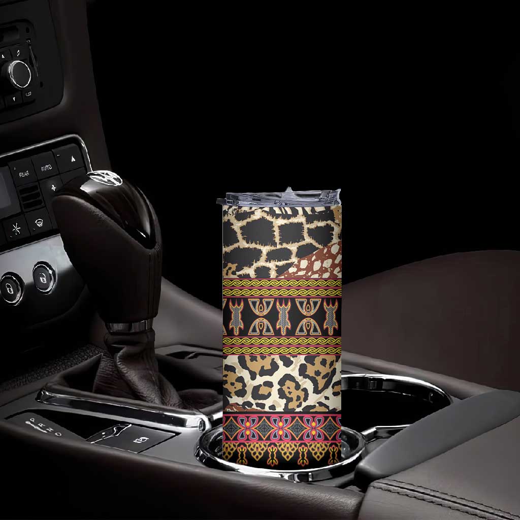 Cameroon Toghu Skinny Tumbler Wild Animal Skins Seamless Pattern